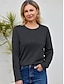 ieftine Bluze simple pentru femei-Cămașă Tricou Bluză Pentru femei Negru Alb Roz Îmbujorat Simplu De Bază Stradă Zilnic De Bază Modern Rotund Fit regulat S