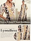 billige uformell kjole med trykk-floral swing maxi kjole med glidelåslomme