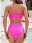 cheap Bikini Sets-Women&#039;s Normal Swimwear Bikini Swimsuit 2 Piece Plain Beach Wear Holiday Bathing Suits