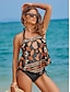 cheap Designer Swimwear-Printed A-line Tankini Swimsuit