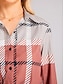 preiswerte Blusen und Hemden für Damen-Damen Hemd Bluse Plaid Casual Taste Bedruckt Rote Langarm Modisch Hemdkragen Frühling &amp; Herbst