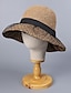 economico Cappelli di paglia-cappello di paglia pieghevole traspirante fatto a mano leggero a tesa larga vacanza spiaggia visiera parasole cappelli da spiaggia estate donna