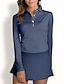 ieftine Îmbrăcăminte de golf pentru femei-Pentru femei Tricou POLO Negru Alb Albastru Manșon Lung Protecție Solară Topuri Toamnă Iarnă Vestimenta Golf Doamnelor Haine Ținute Poartă Îmbrăcăminte