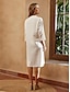cheap Design Cotton &amp; Linen Dresses-Women&#039;s Cotton Linen button down Sundress Midi Dress 3/4 Sleeve Casual Loose Fit Summer Beach Black White Green