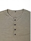 preiswerte Lässige T-Shirts für Herren-Herren T Shirt Henley Shirt T-Shirt Glatt Henley Strasse Urlaub Kurze Ärmel Taste Bekleidung Designer Basic Moderne zeitgenössische