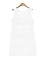 ieftine rochii simple-Pentru femei Rochie albă Rochie Mini Decupată Vacanță Plajă Șic Stradă Sexy În V Fără manșon Negru Alb Albastru piscină Culoare
