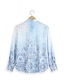 cheap Women&#039;s Blouses &amp; Shirts-Women&#039;s Shirt Blouse Floral Casual Holiday Button Print Blue Long Sleeve Fashion Shirt Collar Spring &amp;  Fall