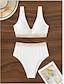 cheap Women&#039;s Sexy Lingerie-Women&#039;s Normal Sexy Lingerie Solid Color Pure Color Sexy Push Up Summer Home Bed Swimming Polyester Quick Dry Stretchy Shorts 2 Piece High Waisted Summer Spring White