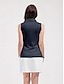 cheap Women&#039;s Golf Clothing-Women&#039;s Golf Polo Shirt Black White Sleeveless Sun Protection Top Ladies Golf Attire Clothes Outfits Wear Apparel
