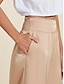 זול מכנסיים לנשים-מכנסי סאטן רגליים רחבות יומיומיות