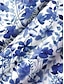 cheap Tank Tops &amp; Camis-Women&#039;s Tank Top Floral Print Elegant Ladies Sleeveless V Neck Blue Summer