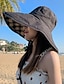 Χαμηλού Κόστους Bucket Καπέλο-Γυναικεία Καπέλο Τύπου bucket Καπέλο ηλίου Φορητό Αντιηλιακή Προστασία ΕΞΩΤΕΡΙΚΟΥ ΧΩΡΟΥ Δρόμος Σαββατοκύριακο Αγνό Χρώμα Καρό Μονόχρωμες