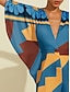 olcso Jumpsuits-szatén virágos kontraszt színű jumpsuit