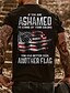 cheap Men&#039;s Graphic Tshirts-Men&#039;s American US Flag T shirt Tee Top Cotton Short Sleeve Graphic Shirt Black 4 Black 1 Black  3 Comfortable Tee Street Holiday Fashion Designer Clothing