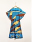 economico Jumpsuits-tuta in raso floreale a contrasto di colore