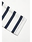 billige T-skjorter til kvinner-Dame T skjorte Stripet Daglig Helg Trykt mønster Navyblå Langermet Grunnleggende V-hals Høst vinter