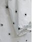 halpa Kuvioidut mekot-Naisten Valkoinen mekko Rento mekko Geometrinen Röyhelö Painettu Stand-kaula-aukko Midimekko Loma Puolihiha Kesä