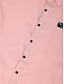 abordables Camisa de lino y algodón-Hombre Camisa camisa de lino Abotonar la camisa Camisa de playa Negro Blanco Rosa Manga Larga Floral Diseño Primavera &amp; Otoño Casual Diario Ropa Empalme
