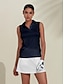 economico Abbigliamento da golf femminile-Per donna POLO Nero Bianco Senza maniche Protezione solare Superiore Abbigliamento da golf da donna Abbigliamento Abiti Abbigliamento