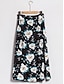 Недорогие женская юбка-юбка миди в отпуске с цветочным разрезом