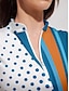 economico Collezione di stilisti-Per donna vestito da golf Blu Senza maniche Protezione solare Completo da tennis A pois Abbigliamento da golf da donna Abbigliamento Abiti Abbigliamento