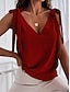 cheap Tank Tops &amp; Camis-Women&#039;s Tank Top Vest Plain Casual Basic Modern Sleeveless V Neck Black Summer