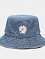 ieftine Pălării Late Damă-Pentru femei Pălărie Clop Palarie de soare Portabil Protecție Solară Stradă Zilnic Brodată Margaretă
