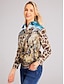 cheap Women&#039;s Blouses &amp; Shirts-Women&#039;s Shirt Blouse Brown Animal Giraffe Button Print Long Sleeve Daily Weekend Basic Shirt Collar Regular S