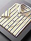 Χαμηλού Κόστους ανδρικό πουκάμισο με κουμπιά-Ανδρικά Πουκάμισο Πουκάμισο με κουμπιά Casual πουκάμισο Καλοκαιρινό πουκάμισο Μαύρο Λευκό Κίτρινο Θαλασσί Μπλε Απαλό Κοντομάνικο Ριγέ Πέτο Καθημερινά Διακοπές Ρούχα Μοντέρνα Καθημερινό Άνετο