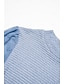 preiswerte Basic-Damenoberteile-T Shirt Damen Marineblau Blau Beige Solide / einfarbig Gitter Patchwork Party Täglich Modisch Rundhalsausschnitt Regular Fit S