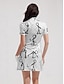 billiga Designerkollektion-Dam golfklänning Svart med Vitt Vit Blå Kortärmad Solskydd Klänningar Golfkläder för damer Kläder Outfits Bär kläder