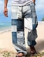 cheap Printed Pants-Men&#039;s Hawaiian Plaid / Check Pants Trousers Outdoor Holiday Vacation Relaxed Fit Micro-elastic