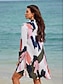 preiswerte Bedruckte Kleider-Damen blusenkleid Casual kleid Satinkleid Graffiti Taste Tasche Hemdkragen Minikleid Urlaub Strand Langarm Sommer Frühling
