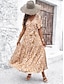 cheap Print Dresses-Women&#039;s Casual Dress Graphic Print V Neck Long Dress Maxi Dress Vacation Short Sleeve Summer