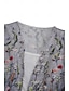 billige Bluser og skjorter til kvinner-Dame Skjorte Bluse Blomstret Grafisk Avslappet Ferie Trykt mønster Mørkegrå Halvlange ermer Grunnleggende Firkantet hals