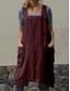 preiswerte Overalls für Damen-Damen Jumpsuit Tasche Feste Farbe Quadratischer Ausschnitt Strassenmode Brautkleider schlicht Strasse Täglich Regular Fit Ärmellos Schwarz Wein Armeegrün S M L XL Sommer