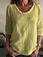 Недорогие Базовые плечевые изделия для женщин-Футболка Жен. Белый Желтый Винный Сплошной цвет С кисточками Для улицы Повседневные Мода Круглый вырез Стандартный S