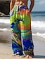 preiswerte Bedruckte Hosen-Herren Hawaiianisch Surfen Hosen Hose 3D-Druck Hose mit geradem Bein Mittlere Taillenlinie Elastischer Kordelzug in der Taille Outdoor Strasse Festtage Sommer Frühling Herbst entspannte Passform