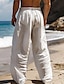 halpa Miesten puuvillaiset pellavahousut-mustekalakuvioinen miesten puuvillapellavahousut vintage housut sivutaskut joustava kiristysnyörisuunnittelu keskivyötäröllä ulkoilu päivittäiset vaatteet