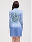 זול קולקציית מעצבים-בגדי ריקוד נשים חולצת POLO כחול שרוול ארוך צמרות סתיו חורף נשים בגדי גולף בגדי תלבושות ללבוש ביגוד