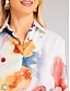 cheap Women&#039;s Blouses &amp; Shirts-Women&#039;s Shirt Blouse Floral Button Print Casual Holiday Elegant Fashion Daily Long Sleeve Shirt Collar White Fall &amp; Winter