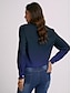 preiswerte Blusen und Hemden für Damen-Damen Hemd Bluse Feder Taste Bedruckt Casual Täglich Basic Langarm Hemdkragen Blau Herbst Winter