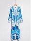 preiswerte Lässiges Kleid mit Aufdruck-Maxikleid mit geometrischem Print und V-Ausschnitt