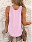 cheap Tank Tops &amp; Camis-Women&#039;s Tank Top Camisole Vest Plain Casual Cut Out White Sleeveless Basic Modern V Neck Summer