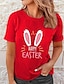 preiswerte T-Shirts für Damen-Damen T Shirt Tier Buchstabe Bedruckt Wochenende Modisch Kurzarm Rundhalsausschnitt Schwarz Sommer