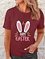 preiswerte T-Shirts für Damen-Damen T Shirt Tier Buchstabe Bedruckt Wochenende Modisch Kurzarm Rundhalsausschnitt Schwarz Sommer