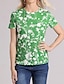 ieftine Tricouri Damă-Pentru femei Tricou Floral Casual Concediu Imprimeu Trifoi Manșon scurt Modă Stil Nautic Vară