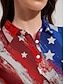 tanie Kolekcja projektanta-damska golfowa koszulka polo czerwona bez rękawów ochrona przed słońcem top damski strój golfowy ubrania stroje nosić odzież flaga amerykańska koszulka golfowa