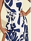 זול הדפס שמלת קז&#039;ואל-שמלת קז&#039;ואל שמלת מקסי עם הדפס בוטני ללא שרוולים