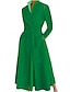cheap Print Dresses-Women&#039;s Print V Neck Bishop Sleeve Long Dress Maxi Dress Elegant Sexy Date Long Sleeve Summer Spring